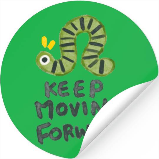 Keep Moving Forwards | Cute Green Bug Stickers
