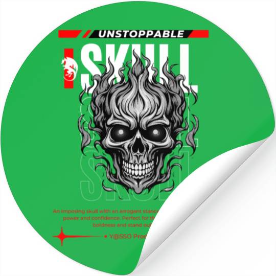 Dark Skull Vibes – Edgy Streetwear Graphic Stickers"