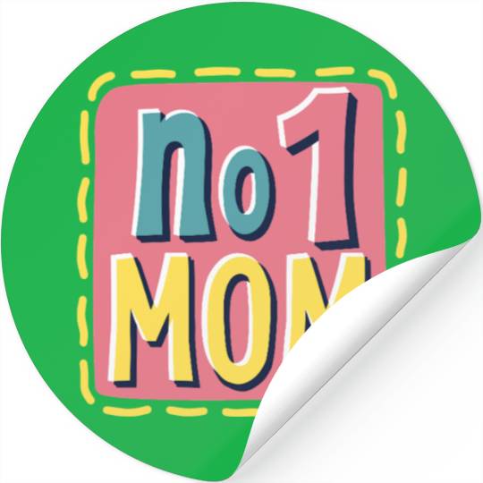 Number 1 Mom - Colorful & Loving Mother's Day Stickers