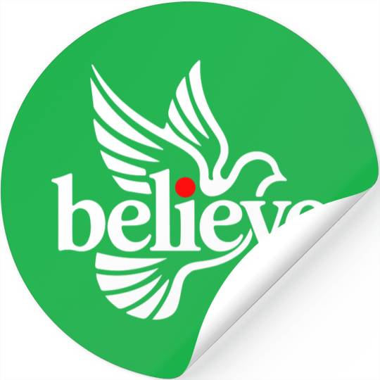 Believe white Stickers