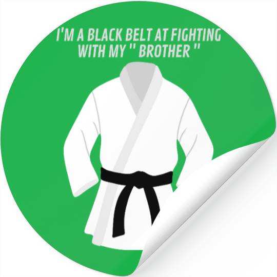 Women's Black Belt at Fighting with my siblings Stickers