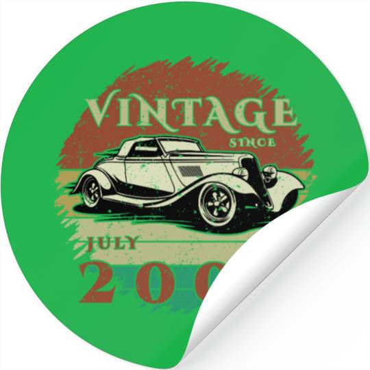 21st birthday Classic Car - Vintage since 07/2004 Stickers