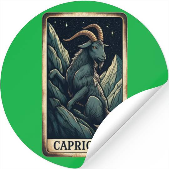 Zodiac Card Capricorn Stickers