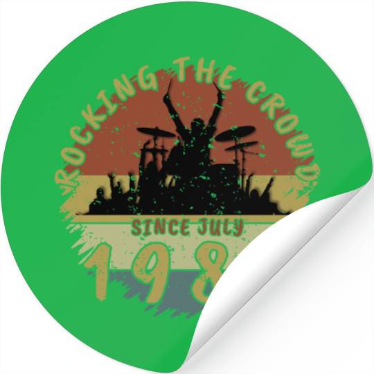 40th Birthday Rocking the crowd DRM 07/1985 Stickers