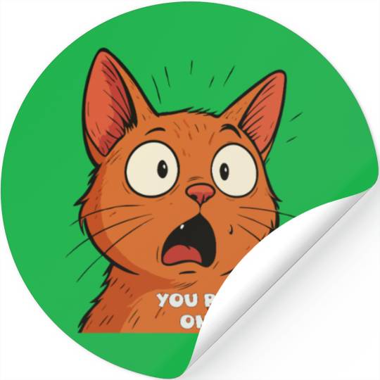 Funny Shocked Cat Meme Stickers