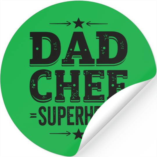 Dad Chef Superhero – Papa Cook Father Stickers