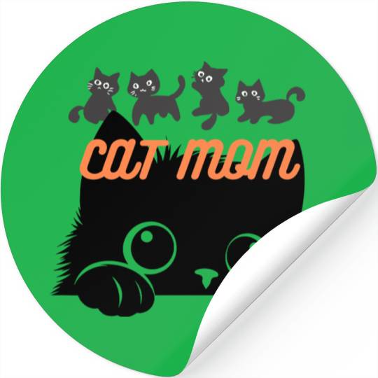 cat mom Stickers