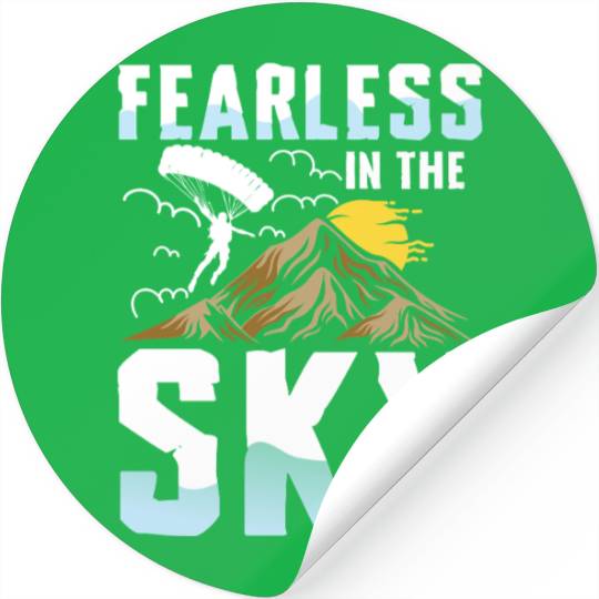 Fearless in the Sky Paragliding Enthusiast Design Stickers