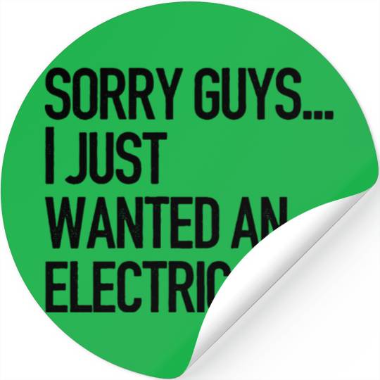 I just wanted an electric car - Anti Elon Musk no Stickers