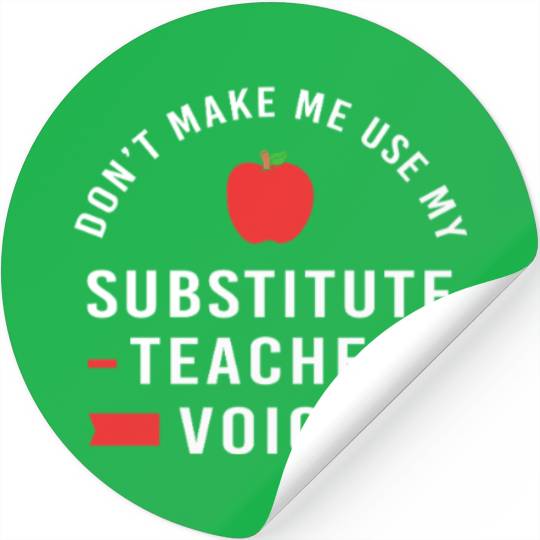 Back To School Substitute Teacher Stickers