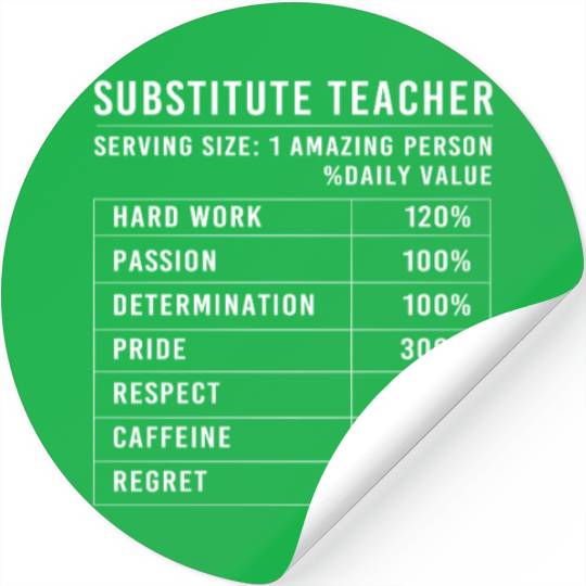 Substitute Teacher School Day Stickers