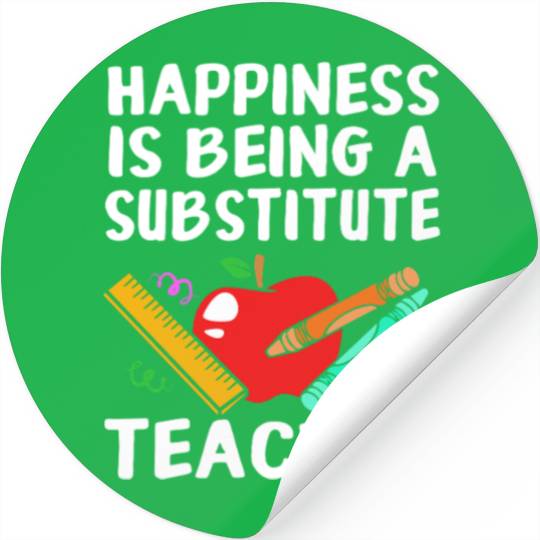 Substitute Teacher Back To School Stickers