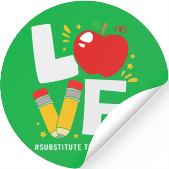 Substitute Teacher Back To School Stickers