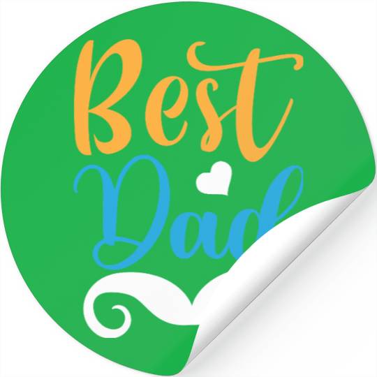 Best Dad Bold Typography Stickers