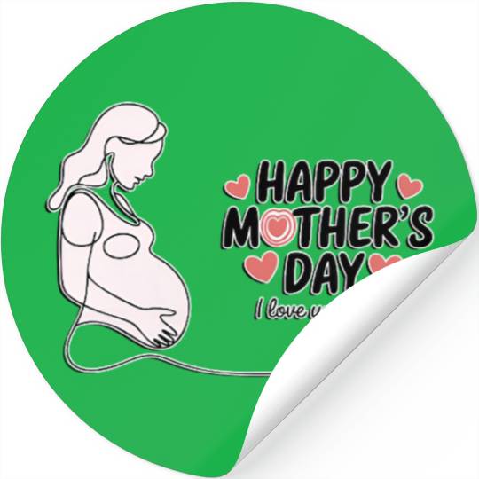 "Happy Mother’s Day – Minimalist Mom Design" Stickers