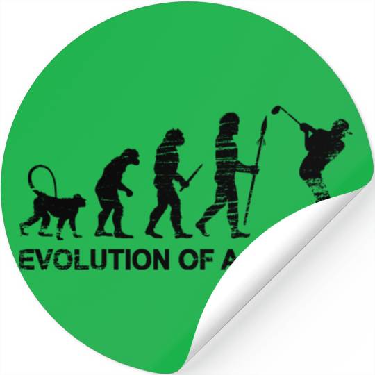 Golf Player Evolution Stickers
