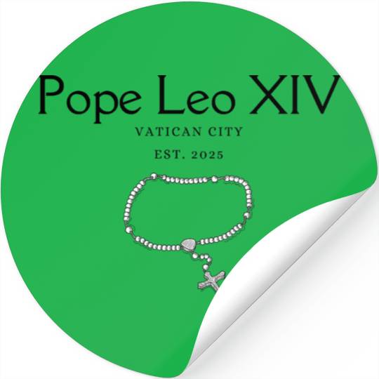 Pope Leo XIV Vatican City Est. 2025 – Rosary Faith Stickers