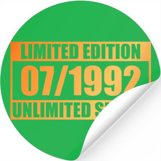 33rd birthday Limited Edition - ꝏ Supply 07/1992 Stickers