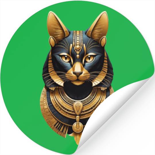 Ancient Egyptian Cat Pendant Design Stickers