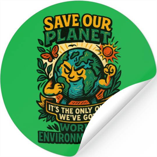 Earth Celebrates World Environment Day Stickers