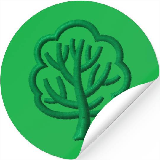 Tree embroidered Stickers