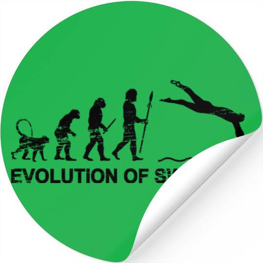 Swimmer Evolution Stickers