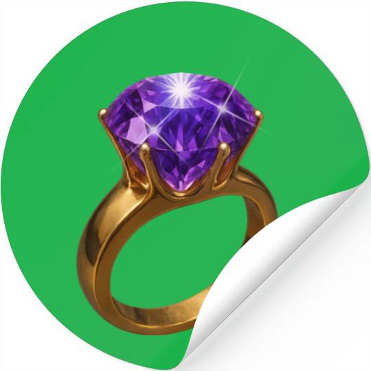 Royal Amethyst: The Elegance of Purple Gemstone Stickers