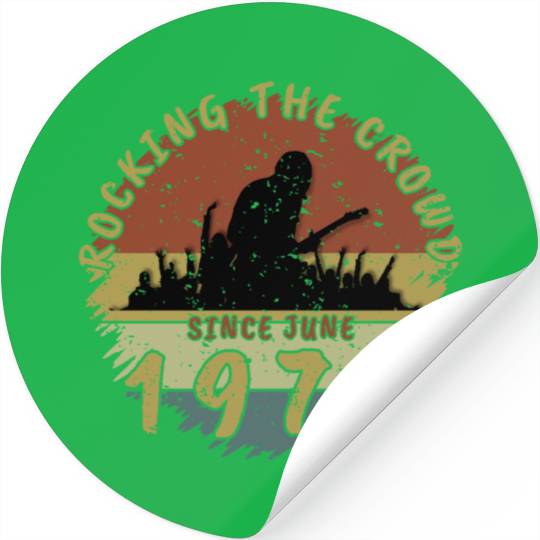 50th Birthday Rocking the crowd GIT 06/1975 Stickers