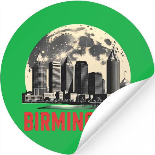 Birmingham City Albm Skyline Full Moon Stickers