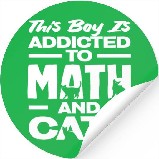 Math Teacher Addicted To Math And Cats Stickers