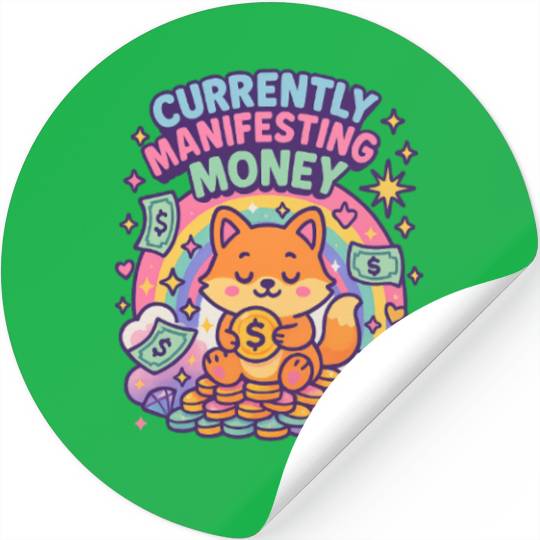 Currently Manifesting Money Stickers