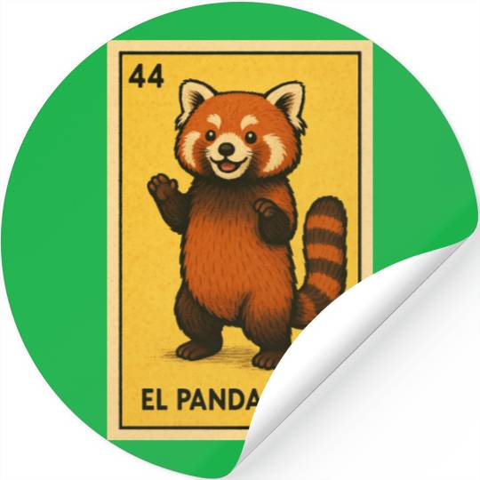 EL PANDA ROJO - THE RED PANDA - LA LOTERÍA Stickers