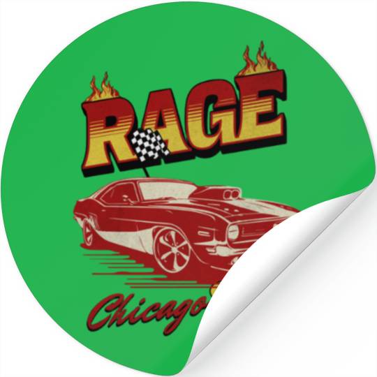 Vintage Rage Chicago 84 Muscle Car Art Stickers