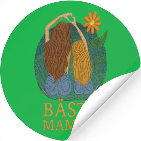 Best Mom Embroidered Style - Mother and Daughter Stickers