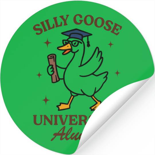 Silly goose university alumni Stickers