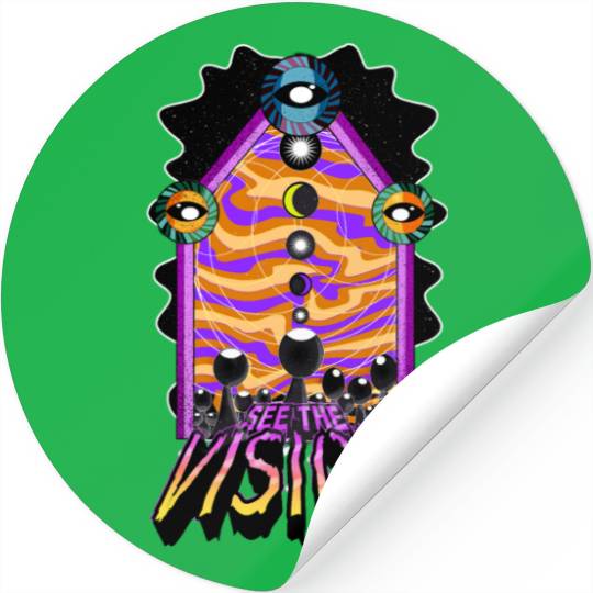 SEE THE VISION: PSYCHEDELIC PINK/YELLOW Stickers