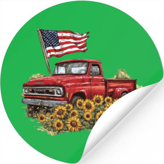 American Flag Stickers