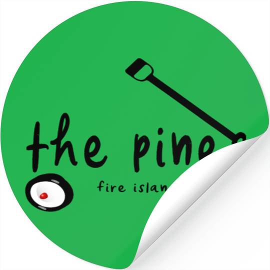 The Pines Fire Island NY wagon word gay paradise Stickers