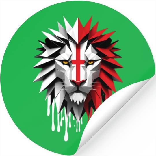UK St George's Flag England lions Face Stickers