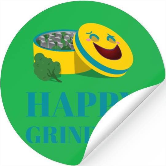 Cheerful Smiling Pills and Broccoli Design Stickers