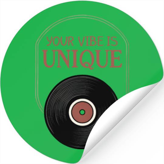 Your Vibe Is Unique LP Vinyl retro 70s Stickers