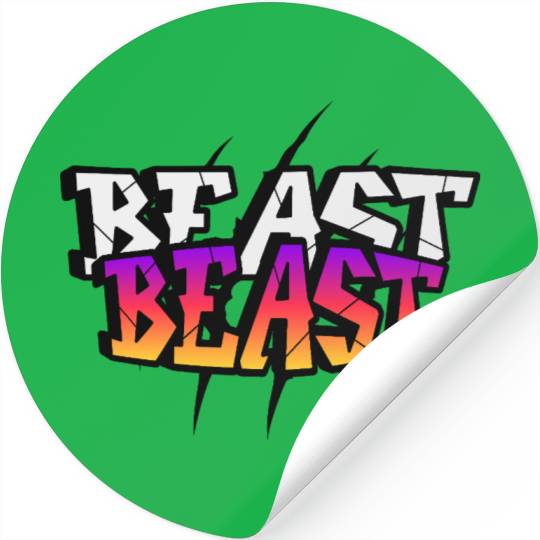 BEAST Mood Activated – Fierce Gradient Streetwear Stickers