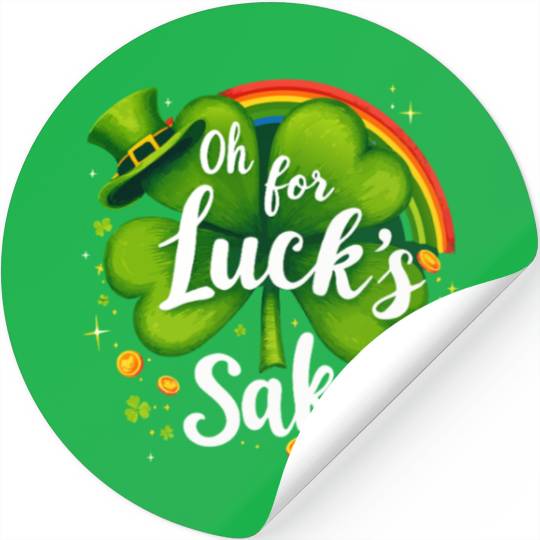 Funny Shamrock Clover Design Stickers