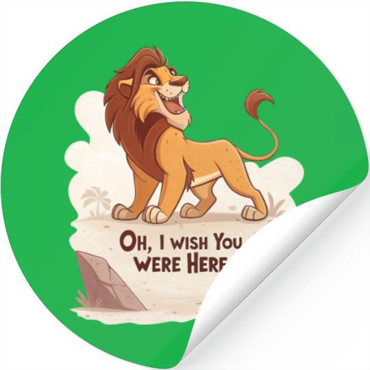 Lonely Lion Longing Stickers