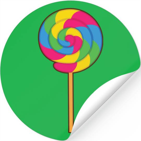Lollipop Rainbow Sucker Candy Halloween Costume Stickers
