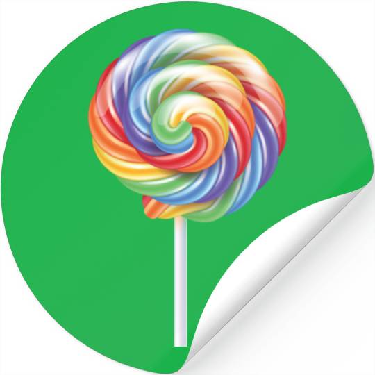 Lollipop Rainbow Sucker Candy Costume Halloween Stickers