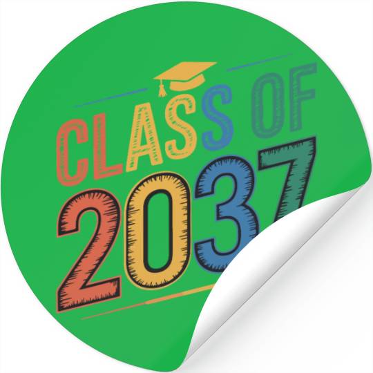 Class of 2037 Grow With Me, Funny back to school Stickers