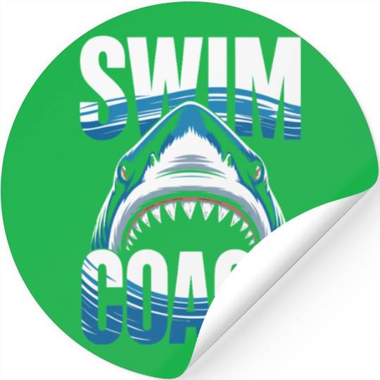 Swim Coach Shark Stickers