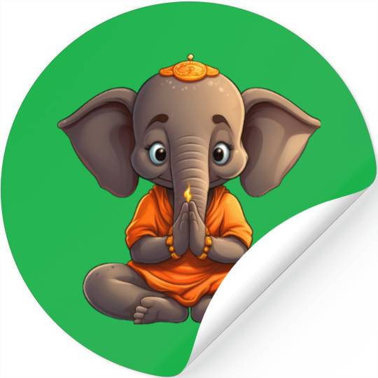 Elephant Yoga Stickers
