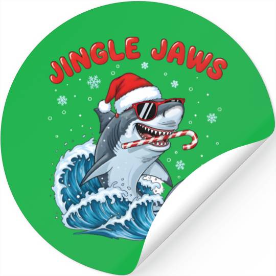 Jingle Jaws – Christmas Holiday with Bite Design Stickers